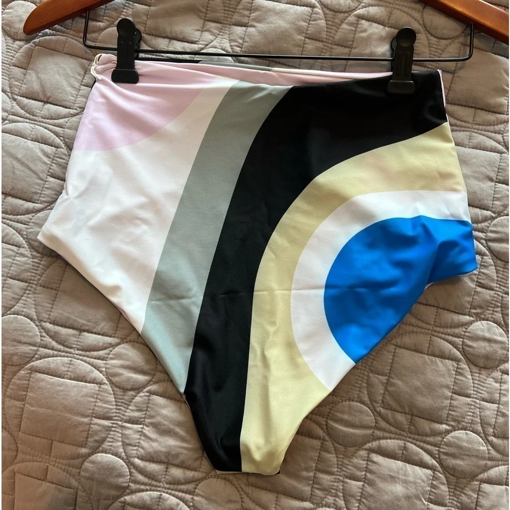 NWT Mara Hoffman Swim Lydia Bikini Bottom Womens Sage Multi Color